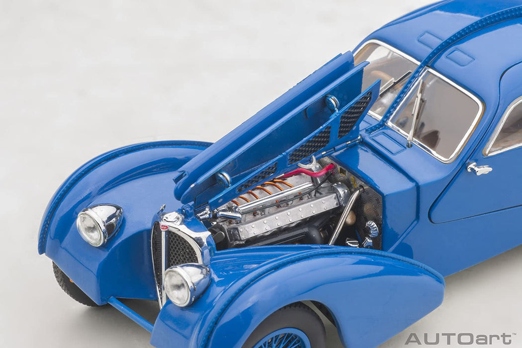 Autoart Bugatti Type 57Sc Atlantic 1938 Blue 1/43 Scale with Wire Spoke Wheel Finish- Japan Figure Store - #1 Bring To You The Best Japanese Goods