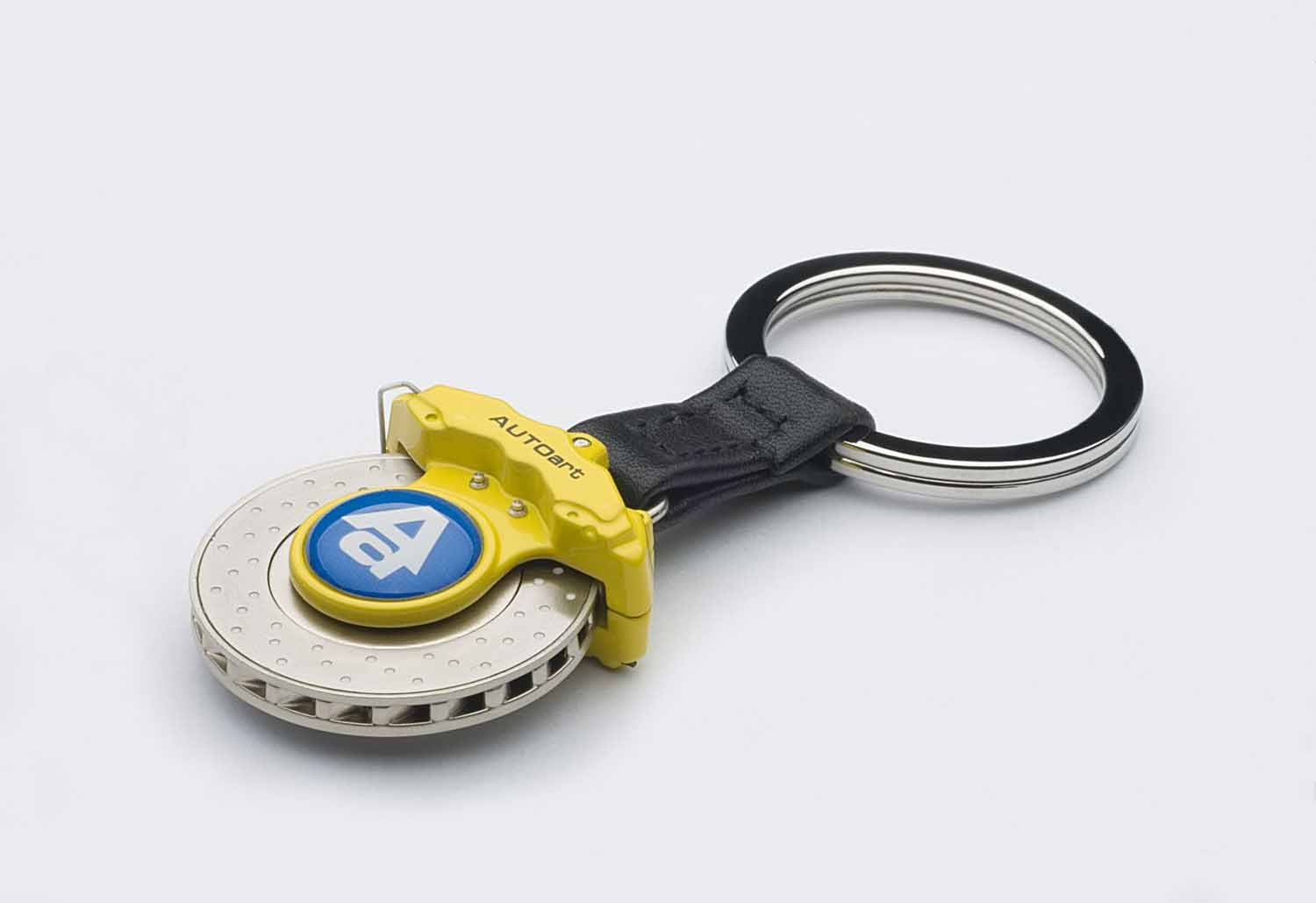 Autoart Brake Disc Key Chain 6-Pot Caliper Finished Product in Yellow- Japan Figure Store - #1 Bring To You The Best Japanese Goods