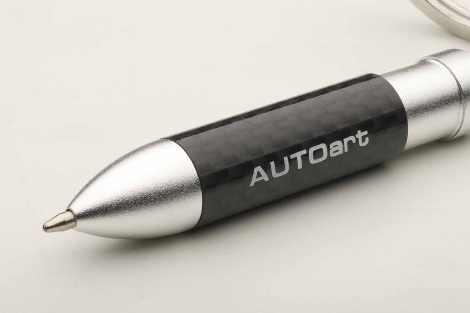 Autoart Carbon Fiber Retractable Ballpoint Pen with Keychain Attachment- Japan Figure Store - #1 Bring To You The Best Japanese Goods