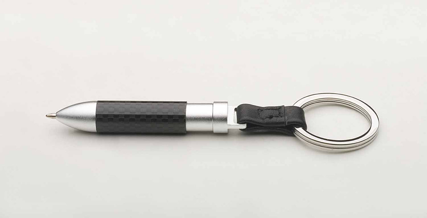 Autoart Carbon Fiber Retractable Ballpoint Pen with Keychain Attachment- Japan Figure Store - #1 Bring To You The Best Japanese Goods