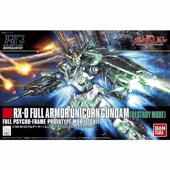 Bandai Hguc 1/144 Rx-0 Full Armor Unicorn Gundam Destroy Mode Plastic Model Kit- Japan Figure Store - #1 Bring To You The Best Japanese Goods