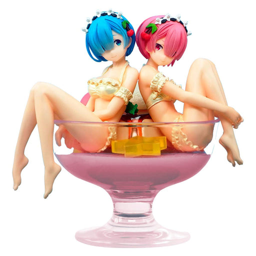 Banpresto Ichiban Kuji Re:Zero Spring Has Come Pudding A La Mode Rem & Ram Figure Japan- Japan Figure Store - #1 Bring To You The Best Japanese Goods