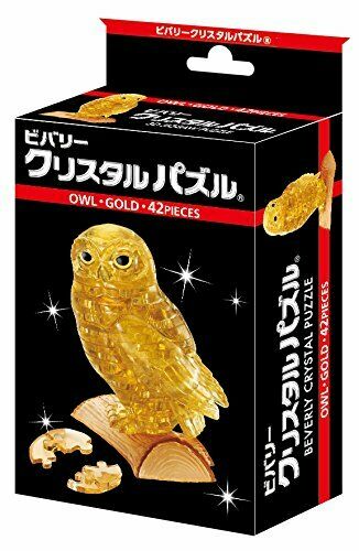 Beverly 3d Crystal Puzzle Owl Gold 50191 42 Pcs- Japan Figure Store - #1 Bring To You The Best Japanese Goods