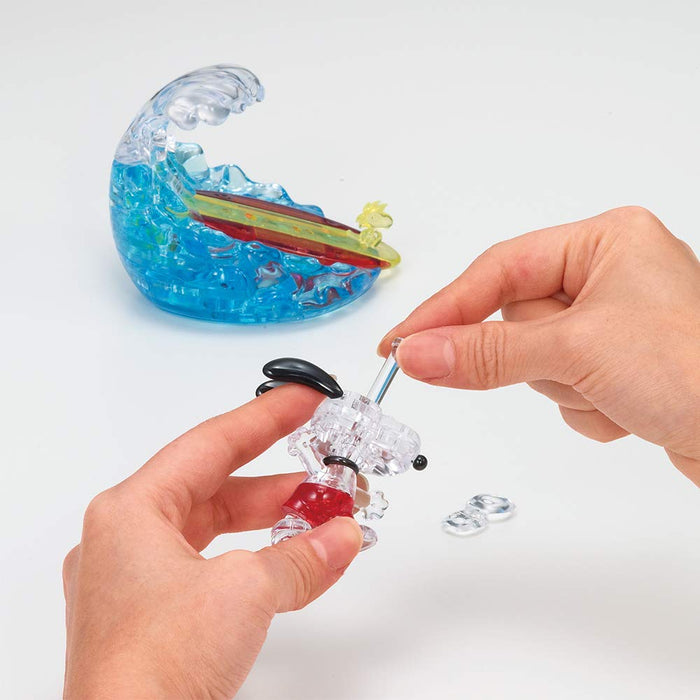 Beverly Crystal 3D Puzzle Snoopy Surfing (40 Pieces) Crystal Snoopy Dog Puzzle- Japan Figure Store - #1 Bring To You The Best Japanese Goods