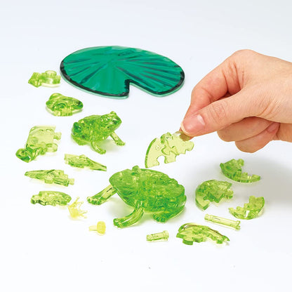 Beverly 50273 Crystal 3D Puzzle Parent And Child Frogs (42 Pieces) Animal 3D Puzzle- Japan Figure Store - #1 Bring To You The Best Japanese Goods