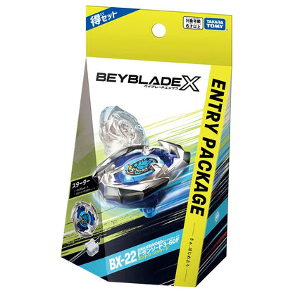 Beyblade X Bx-22 Starter Doran Sword 3-60F Entry Pkg by Takara Tomy- Japan Figure Store - #1 Bring To You The Best Japanese Goods