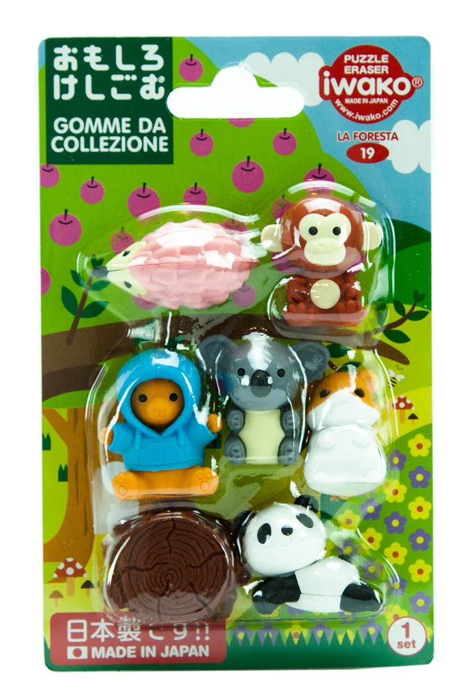 Iwako Japan Funny Eraser Friends Of The Forest Blister Pack- Japan Figure Store - #1 Bring To You The Best Japanese Goods