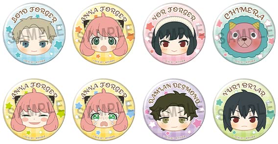 MEGAHOUSE Spy X Family Button Badge Collection Fukafuka Squeeze Bread 8Pcs Box- Japan Figure Store - #1 Bring To You The Best Japanese Goods