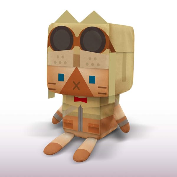 Capcom 40Th Anniversary Monster Hunter Otomo Air Stuffed Toy (Leather Cat Series) Japan - H160Xw80Xd80Mm Polyester Cotton- Japan Figure Store - #1 Bring To You The Best Japanese Goods