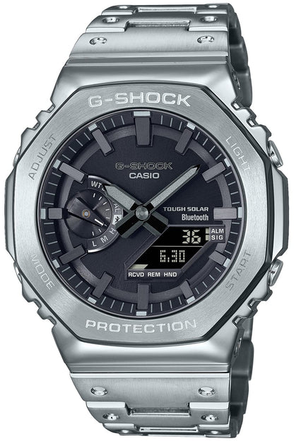 Casio G-Shock GM-B2100D-1Ajf Full Metal Solar Men's Silver Watch with Bluetooth- Japan Figure Store - #1 Bring To You The Best Japanese Goods