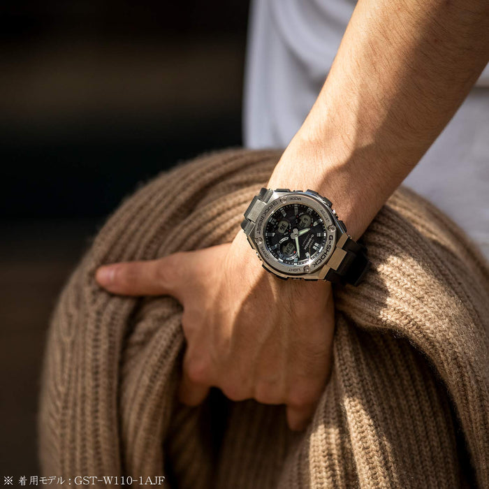 Casio G-Shock G-Steel Silver Watch Gst-W110D-7Ajf with Radio Solar Authentic Domestic Product- Japan Figure Store - #1 Bring To You The Best Japanese Goods