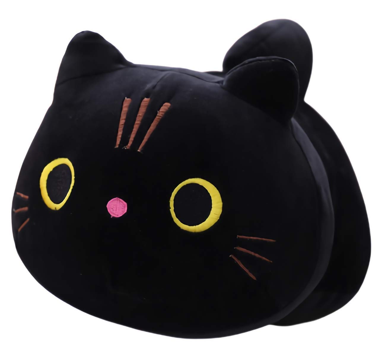 Cat Town Cute Dakimakura Fluffy Mochi Plush Cat Cushion Black Cat Plush Toys- Japan Figure Store - #1 Bring To You The Best Japanese Goods
