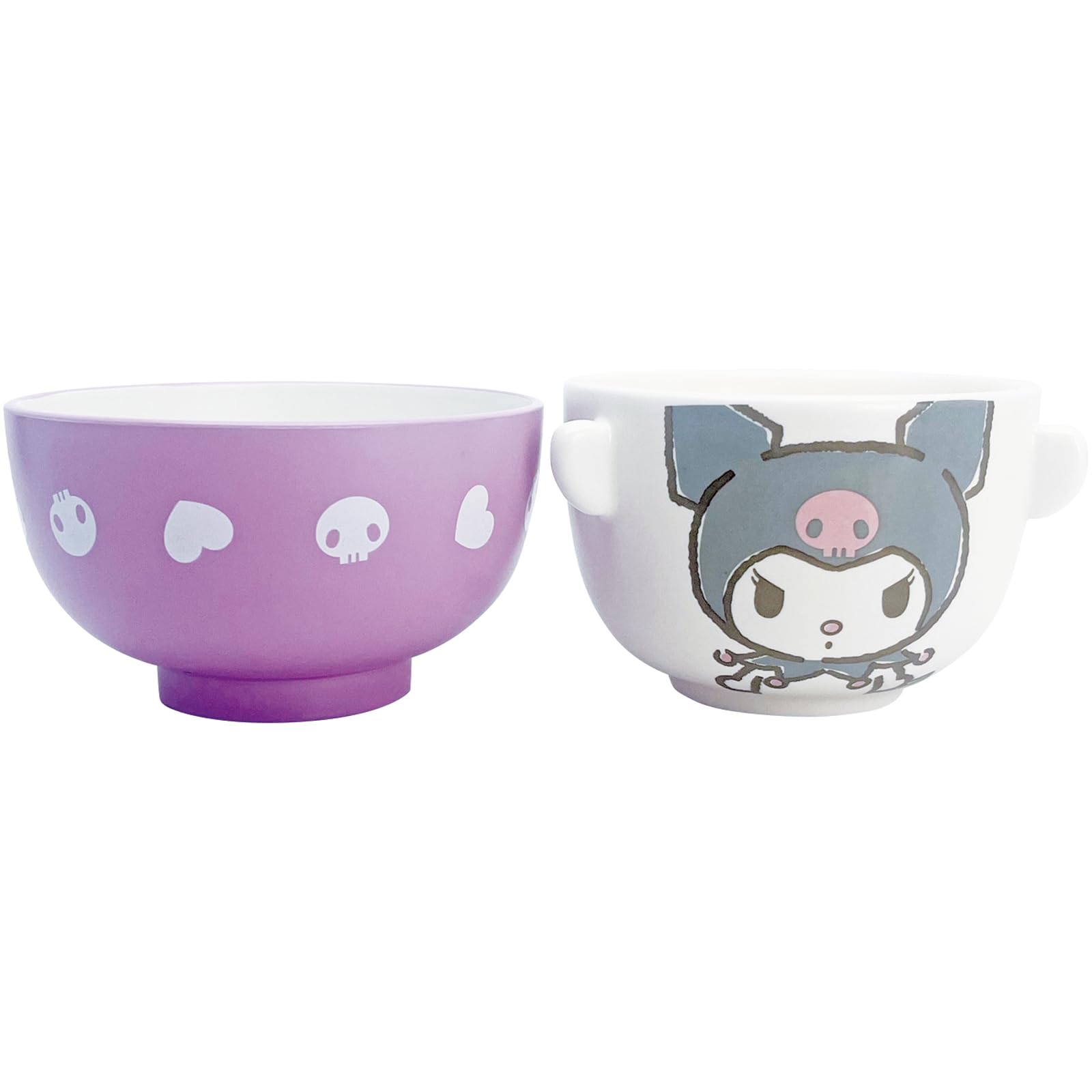 Sun Art Japan Character Soup Bowl Tea Bowl Set Mini Size Kuromi- Japan Figure Store - #1 Bring To You The Best Japanese Goods