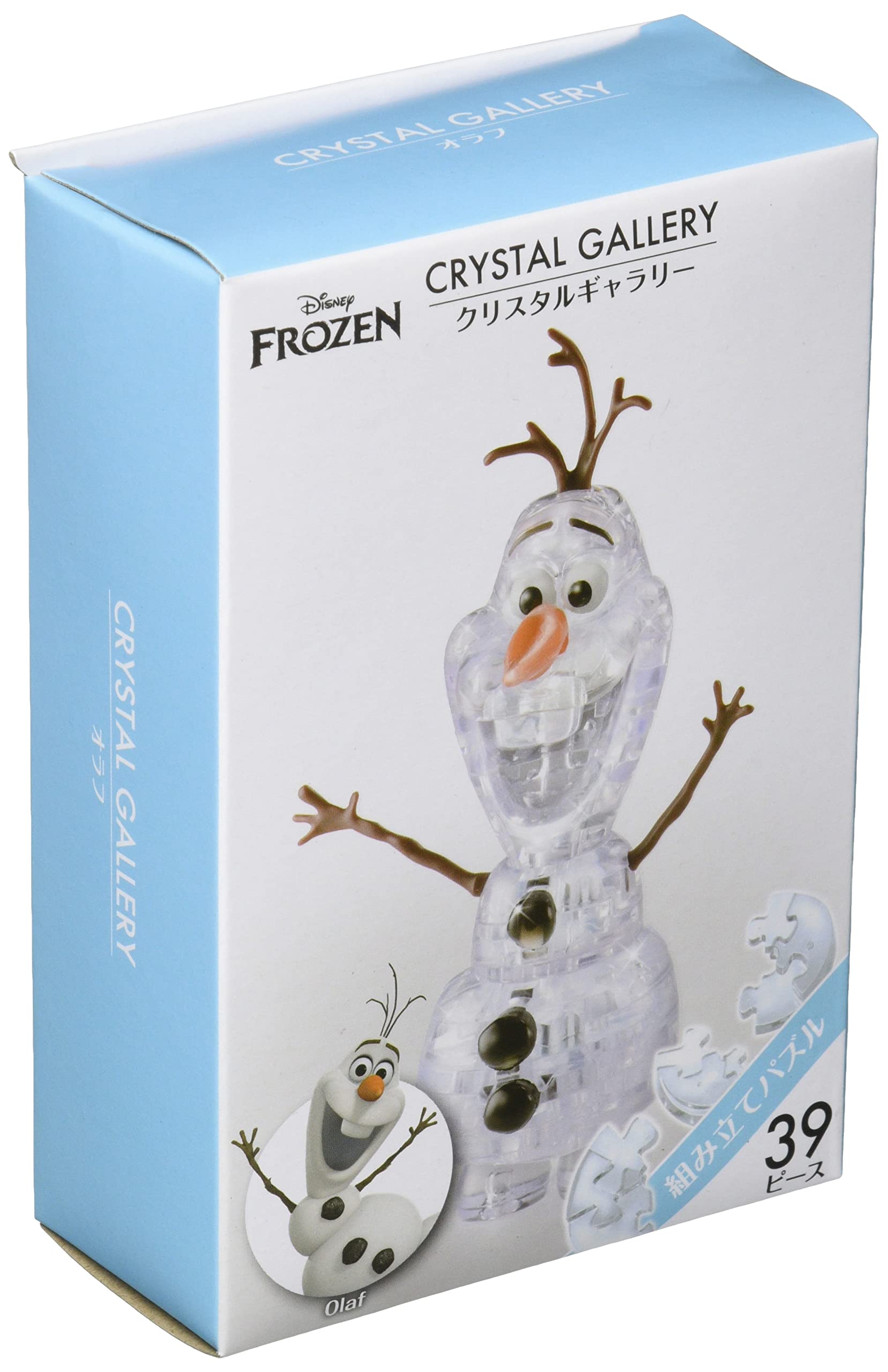 Hanayama Crystal Gallery 3D Puzzle Disney Frozen Olaf 39 Pieces Japanese 3D Puzzle Figure- Japan Figure Store - #1 Bring To You The Best Japanese Goods