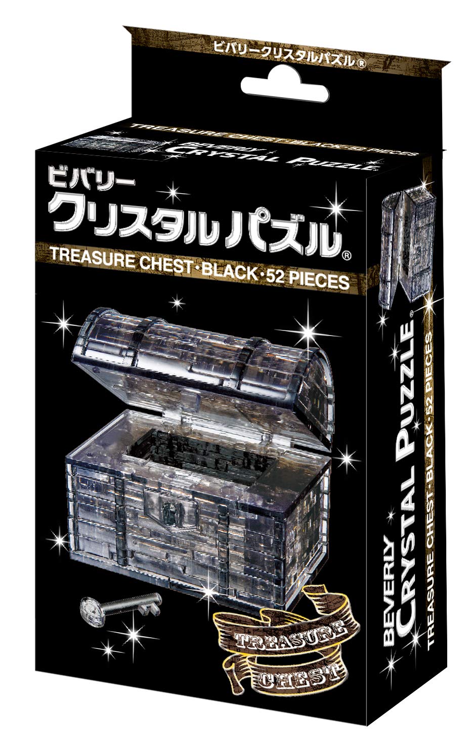 Beverly Crystal Puzzle 52 Pieces Treasure Box Black 50137 Crystal 3D Puzzles- Japan Figure Store - #1 Bring To You The Best Japanese Goods