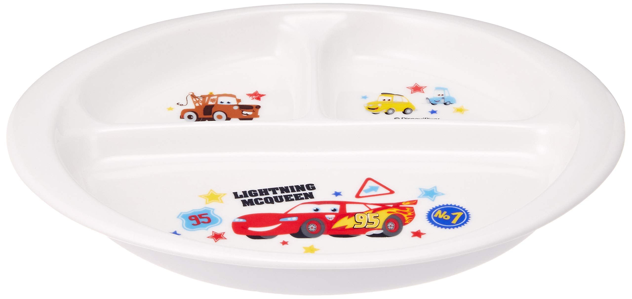 Kaneshotouki Disney Pixar Cars 23cm White Lunch Plate 707136- Japan Figure Store - #1 Bring To You The Best Japanese Goods