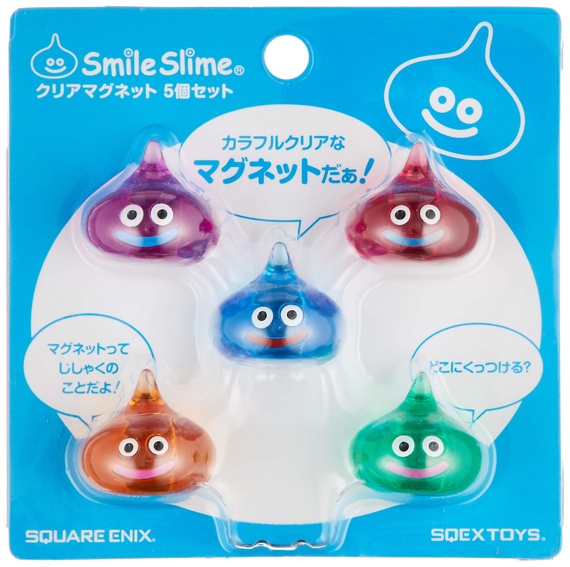 Square Enix Dragon Quest Smile Slime Clear Magnet Set Of 5 Smile Slime Clear Magnet- Japan Figure Store - #1 Bring To You The Best Japanese Goods