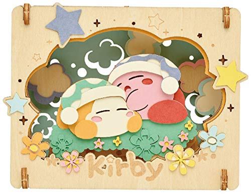 Ensky Pt-W15 Paper Theater Wood Style Kirby's Dream Land Kirby Taking A Nap Papercraft Kit- Japan Figure Store - #1 Bring To You The Best Japanese Goods