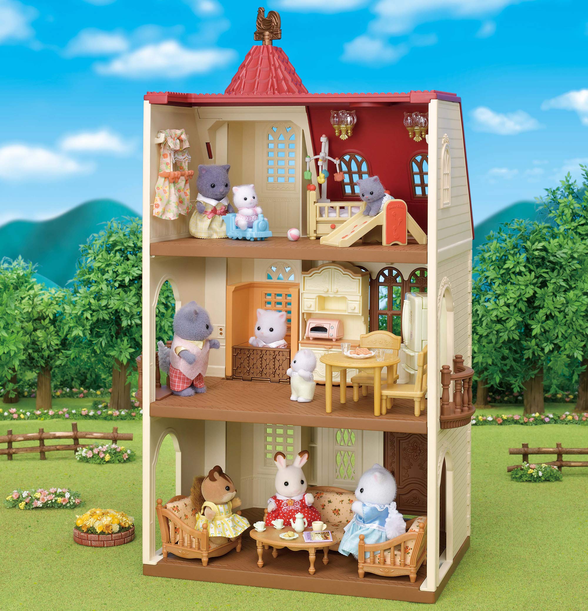 Epoch Sylvanian Families House Red Roof Elevator Ha-49- Japan Figure Store - #1 Bring To You The Best Japanese Goods