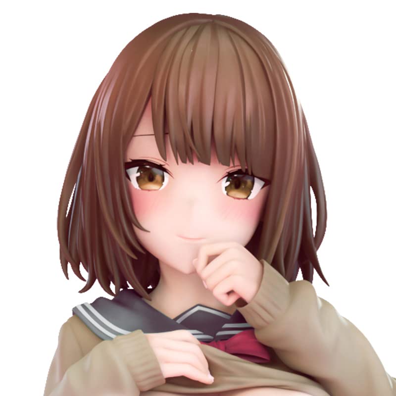 Eru Akino Illustration Takushiage Jk-Chan Undressing Ver. 1/6 Scale Painted Figure- Japan Figure Store - #1 Bring To You The Best Japanese Goods