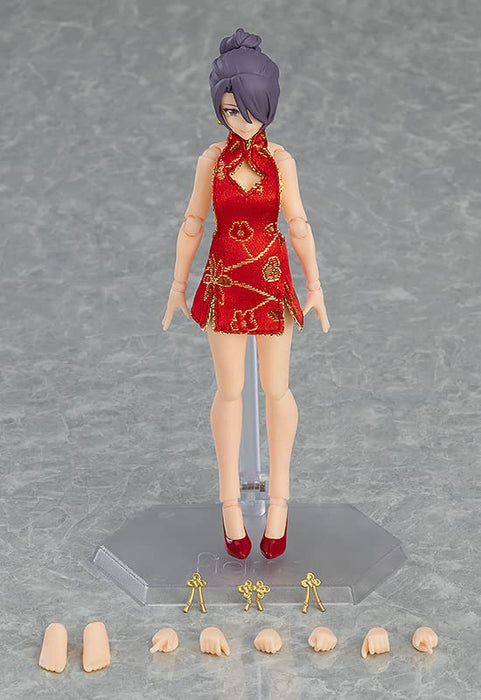 Max Factory Figma Female Body Mika With Mini Skirt Chinese Dress Outfit Japanese Model Toys- Japan Figure Store - #1 Bring To You The Best Japanese Goods