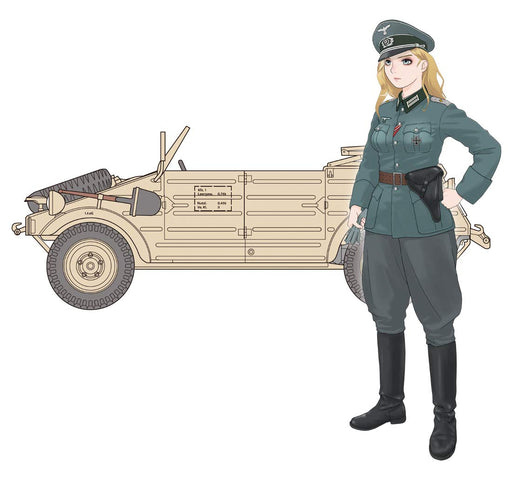 FINE MOLDS 80059 Hc5 Rekiso Otome: Laura W/Kubelwagen Type 82 1/35 Scale Kit- Japan Figure Store - #1 Bring To You The Best Japanese Goods