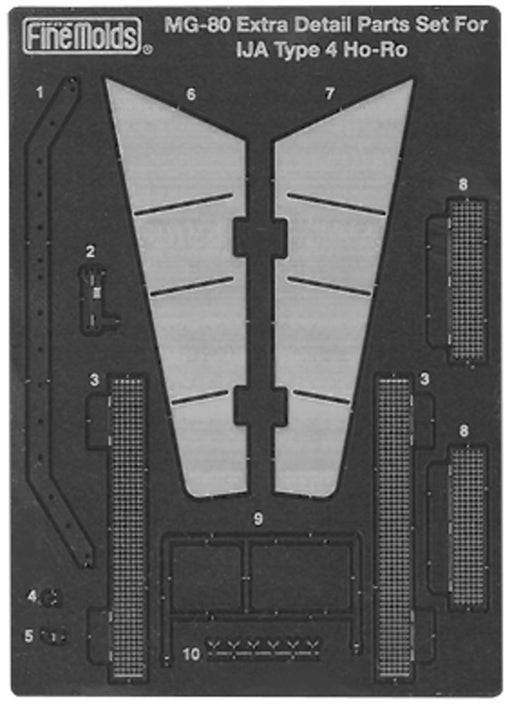 FINE MOLDS Mg80 Detail Up Parts For Ija Type 4 Self-Propelled Gun Ho-Ro 1/35 Scale- Japan Figure Store - #1 Bring To You The Best Japanese Goods