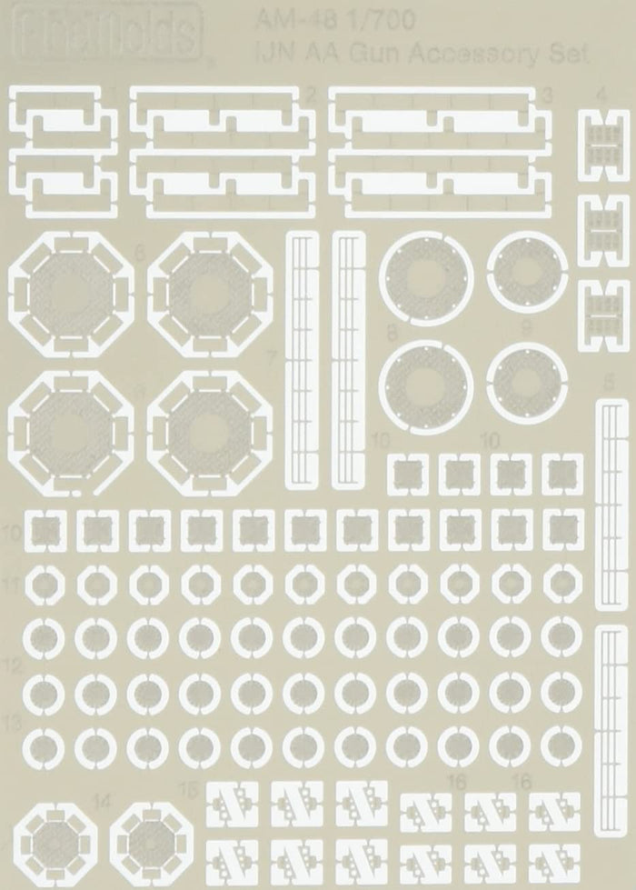 Fine Molds 1/700 Ship Accessories Japanese Navy Anti-Aircraft Gun Accessory Set Plastic Model Parts Am48- Japan Figure Store - #1 Bring To You The Best Japanese Goods