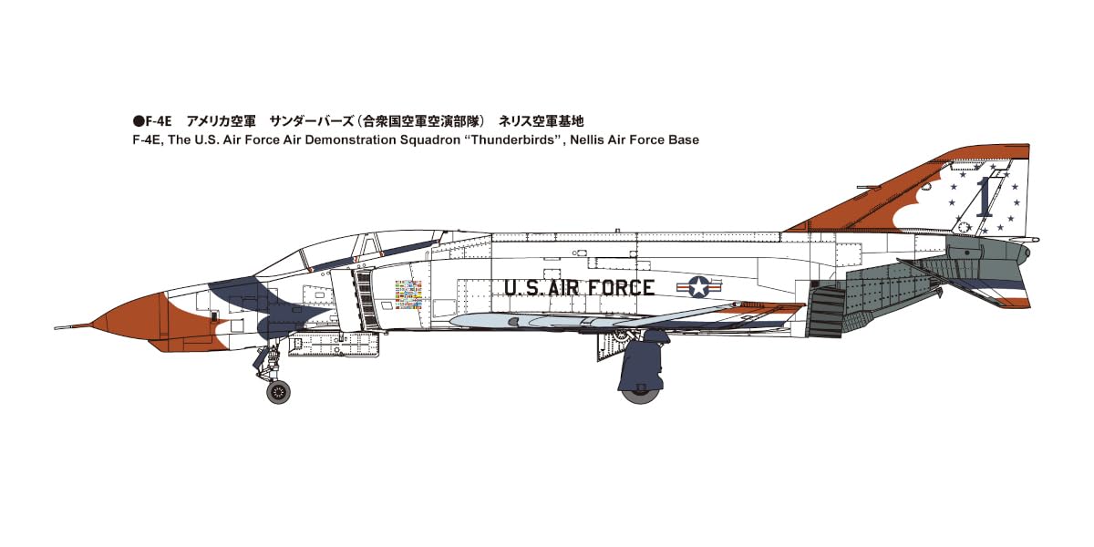 Fine Molds 1/72 F-4E Fighter Thunderbirds Usaf Plastic Model 72941 Made In Japan- Japan Figure Store - #1 Bring To You The Best Japanese Goods