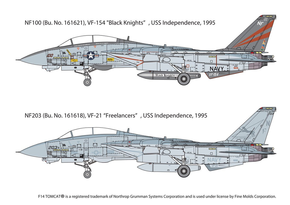 FINE MOLDS 1/72 Us Navy F-14A Tomcat Uss Independence 1995 Plastic Model- Japan Figure Store - #1 Bring To You The Best Japanese Goods