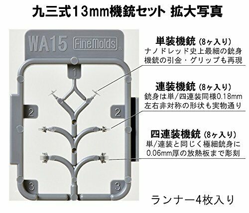 Fine Molds Wa15 Type93 13mm Machine Gun Set Plastic Model Kit- Japan Figure Store - #1 Bring To You The Best Japanese Goods