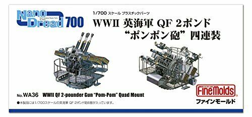 Fine Molds Wa36 Wwii Royal Navy Qf 2-pounder Naval Gun Four Equipped Model Kit- Japan Figure Store - #1 Bring To You The Best Japanese Goods