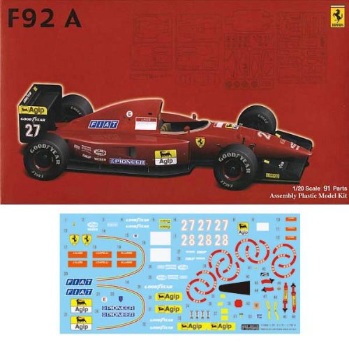 FUJIMI Gp Sp15 F1 Ferrari F92A 1992 With Decal And Etching Parts 1/20 Scale Kit- Japan Figure Store - #1 Bring To You The Best Japanese Goods