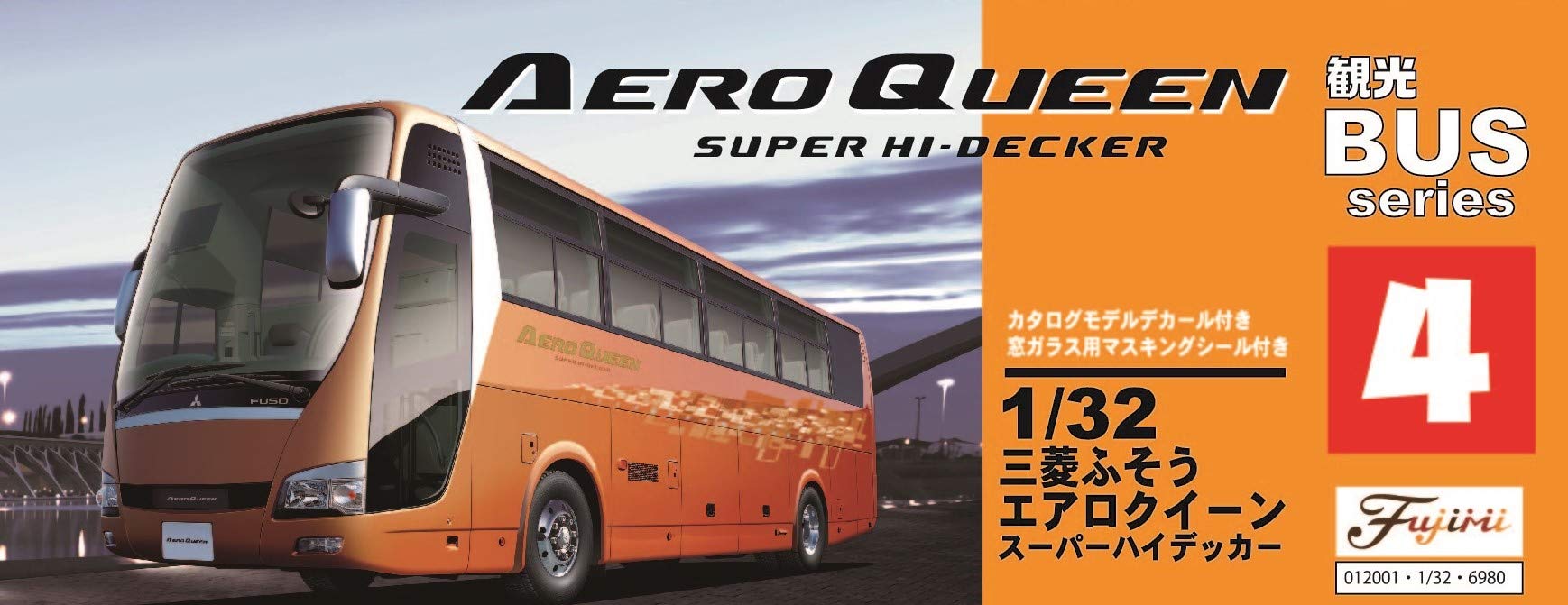 FUJIMI Tour Bus 1/32 Mitsubishi Fuso Aero Queen Super Hi-Decker Plastic Model- Japan Figure Store - #1 Bring To You The Best Japanese Goods