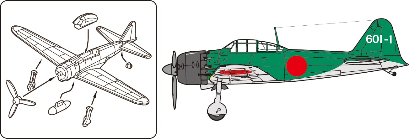 Fujimi Model 1/350 Ship Series No.103 Japanese Navy Carrier-Based Aircraft Set 3 (Late Wartime 2) Ship-103- Japan Figure Store - #1 Bring To You The Best Japanese Goods