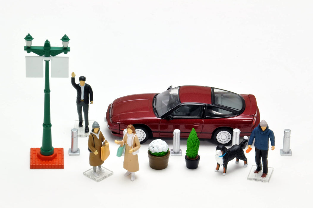 Tomytec 1/64 Scale Diecast Nissan 180Sx Car Set Geocolle 64 Urban Street Corner with Dolls & Accessories- Japan Figure Store - #1 Bring To You The Best Japanese Goods