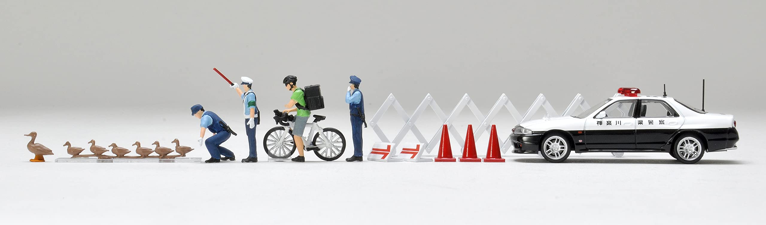 Tomytec Geocolle 64 1/64 Die-Cast Mini Car Police Dolls Accessories Painted ABS/PVC Partially Assembled Set 321590- Japan Figure Store - #1 Bring To You The Best Japanese Goods