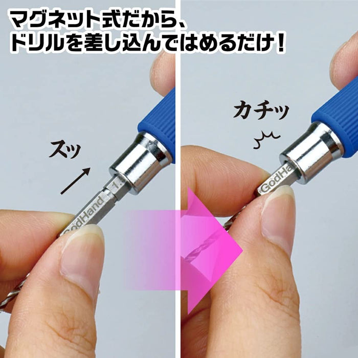 God Hand Quick Power Pin Vise Gh-Pbq Hex Axis Dedicated Pin Vise Plastic Model Tool Silver- Japan Figure Store - #1 Bring To You The Best Japanese Goods