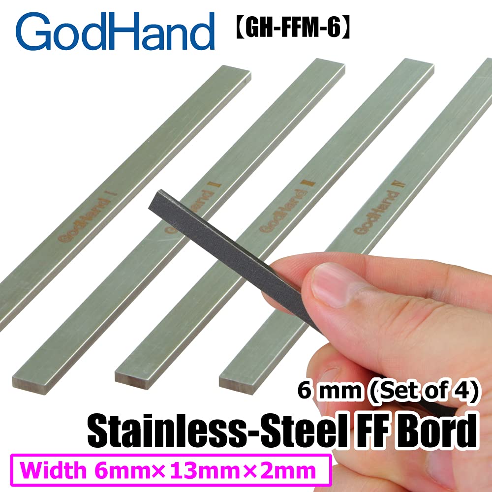 Godhand Mini Ff Board Stainless Steel 6Mm Width (4 Pieces) Plastic Model Tool Gh-Ffm-6- Japan Figure Store - #1 Bring To You The Best Japanese Goods