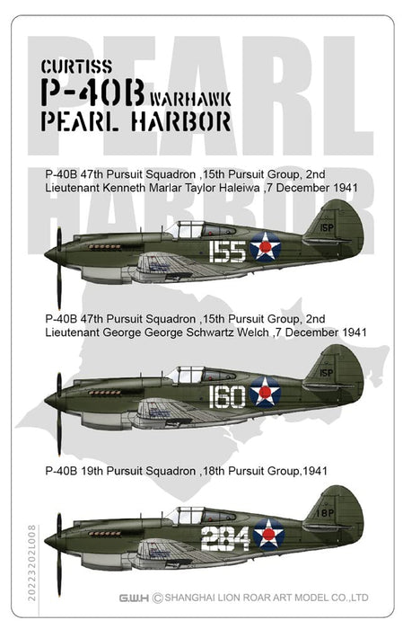 GREAT WALL HOBBY 1/32 P-40B Pearl Harbor Curtiss Warhawk Plastic Model- Japan Figure Store - #1 Bring To You The Best Japanese Goods