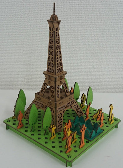 HACOMO Pusupusu Paper Craft Paris Tower- Japan Figure Store - #1 Bring To You The Best Japanese Goods