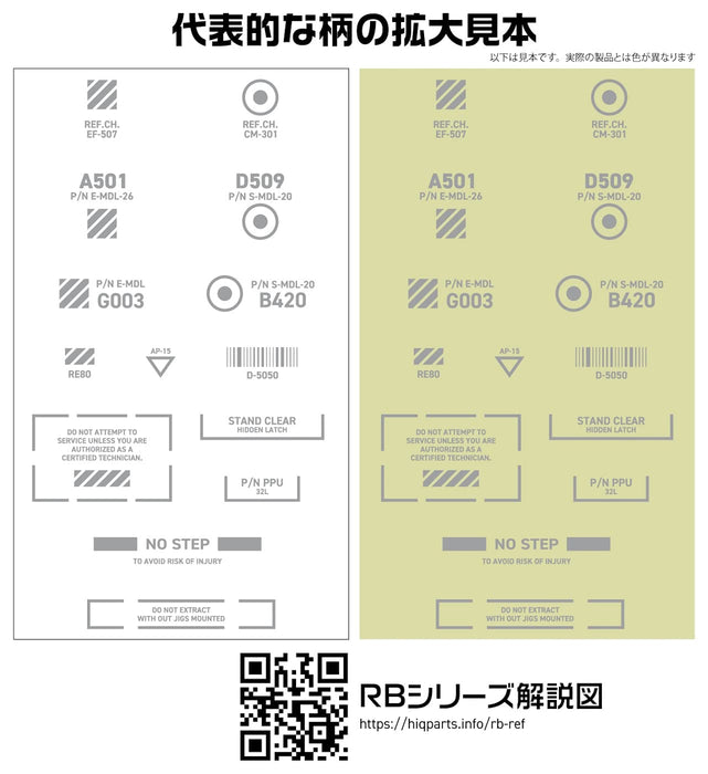 HIQPARTS 1/144 Rb03 Caution Mark Decal One Color Light Grey- Japan Figure Store - #1 Bring To You The Best Japanese Goods