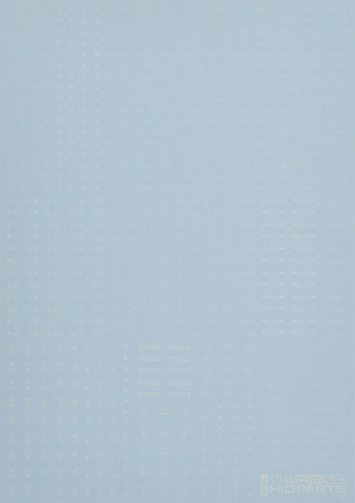 HIQPARTS 1/144 Rb03 Caution Mark Decal One Color White- Japan Figure Store - #1 Bring To You The Best Japanese Goods