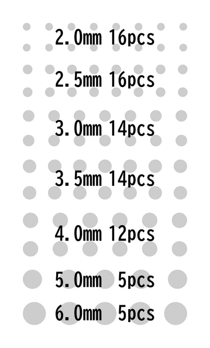 HIQPARTS Circle Sticker X Series Glow-In-The-Dark Blue 2.0-6.0Mm- Japan Figure Store - #1 Bring To You The Best Japanese Goods