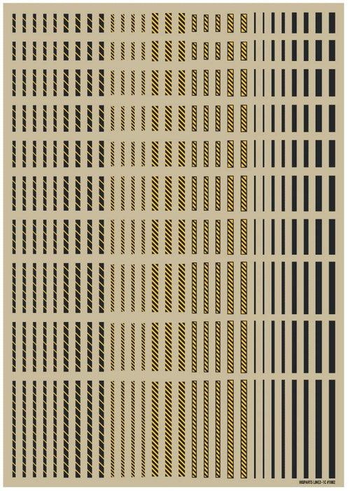 HIQPARTS Line Decal2 Dark Gray + Yellow- Japan Figure Store - #1 Bring To You The Best Japanese Goods