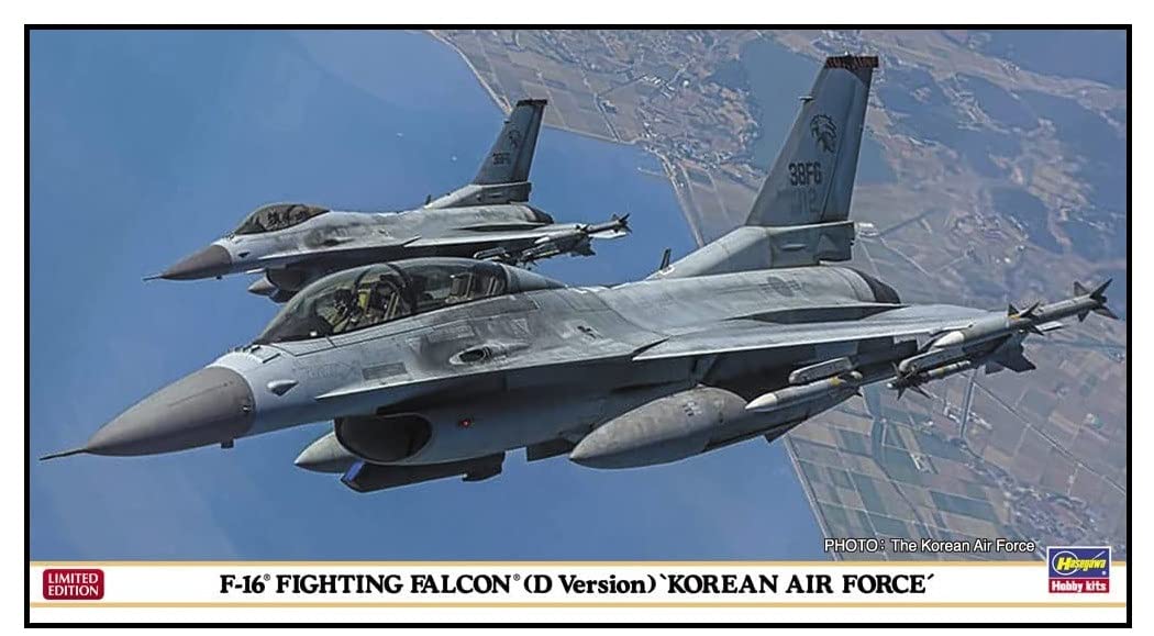 HASEGAWA 1/48 F-16 Fighting Falcon D Type South Korean Air Force Plastic Model- Japan Figure Store - #1 Bring To You The Best Japanese Goods