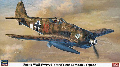 Hasegawa 1/48 Focke-wulf Fw190f-8 W/bt700 Bomben Torpedo Model Kit Japan - Japan Figure