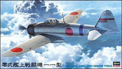 Hasegawa 1/48 Japanese Navy Mitsubishi A6m2a Mitsubishi A6m Zero 11-inch Plastic- Japan Figure Store - #1 Bring To You The Best Japanese Goods