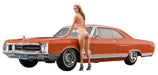 HASEGAWA Sp413 1966 American Coupe Type B W/Blonde Girls Figure 1/24 Scale Kit- Japan Figure Store - #1 Bring To You The Best Japanese Goods