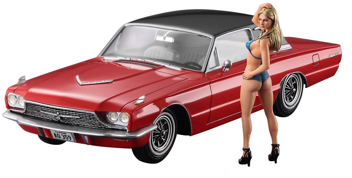 HASEGAWA Sp441 1966 American Coupe Type T W/Blonde Girls Figure 1/24 Scale Kit- Japan Figure Store - #1 Bring To You The Best Japanese Goods